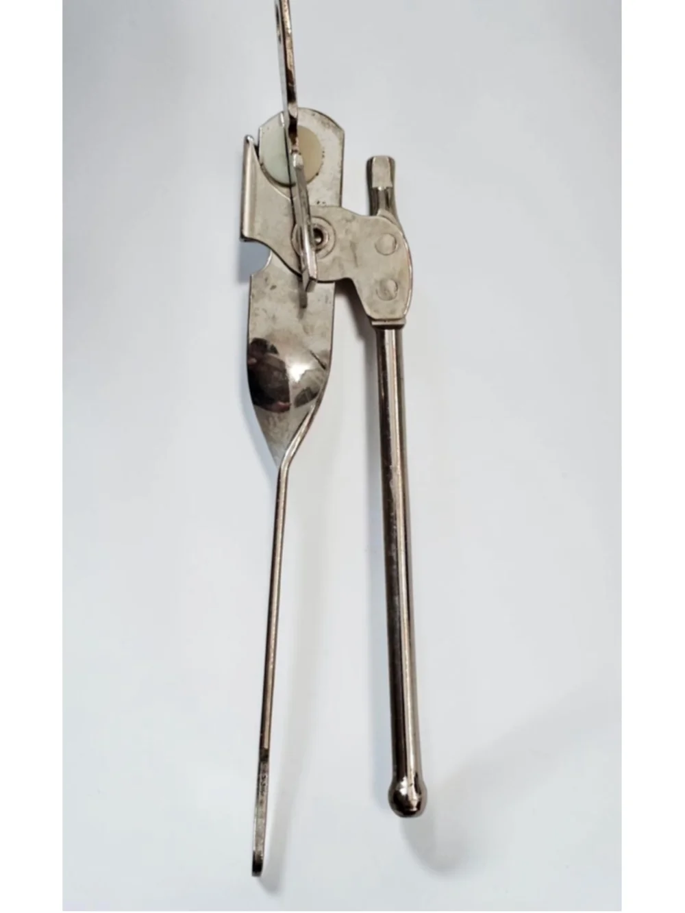 Vintage 1960s EKCO Miracle Can Opener 885 USA Chrome Metal Kitchen Tool